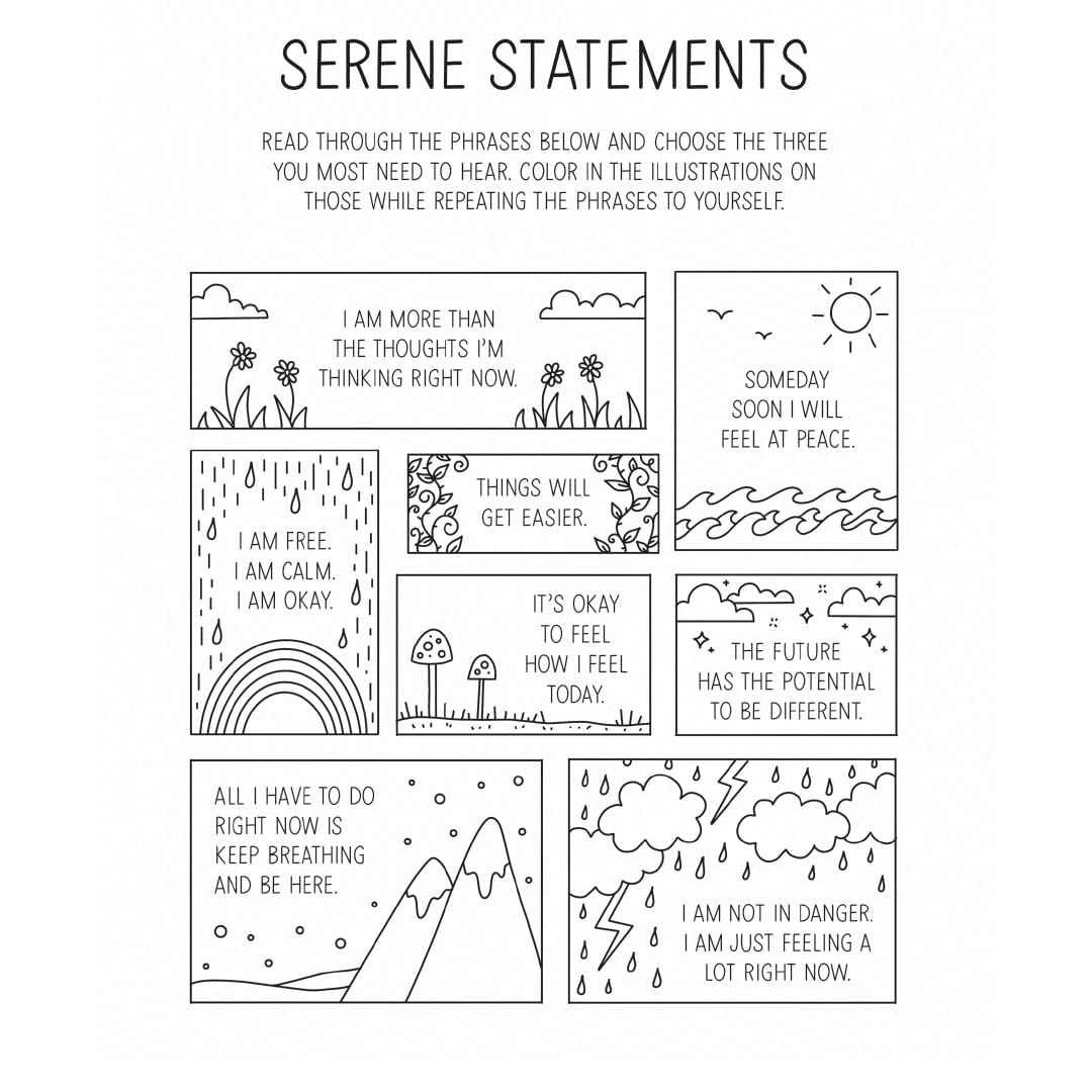 Mindful Moments: A Therapeutic Journal and Coloring Experience for Anxiety Relief - Korvel