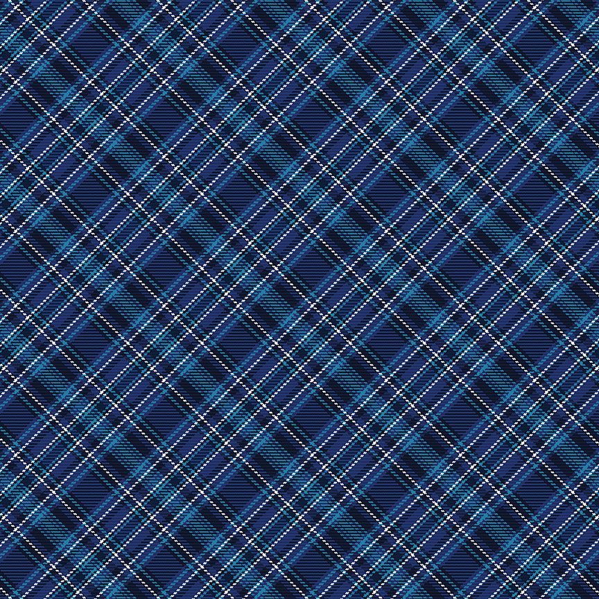 Tissu en coton à carreaux tartan Owl Always Love - 44"/45" par yard
