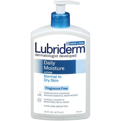 Lotion corporelle Lubriderm Daily Moisture sans parfum - 16 oz pompe