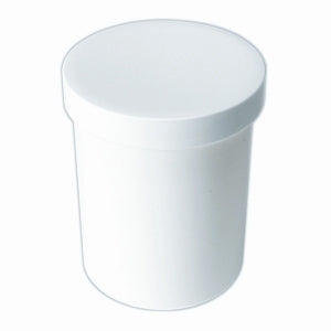 Bocaux en plastique pour onguents avec couvercles blancs moulés - Pack de 12 (0,5 oz chacun)