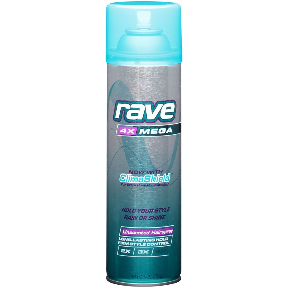 Rave Mega 4X Spray para el Cabello Sin Fragancia - 11 Oz