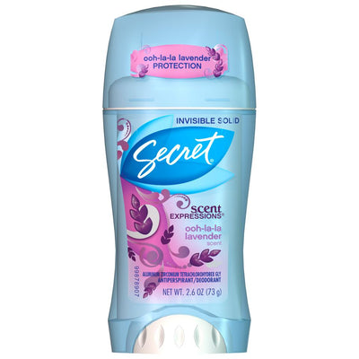 Secret Fresh Invisible Solid Antiperspirant, Lavender Scent, 2.6 Oz