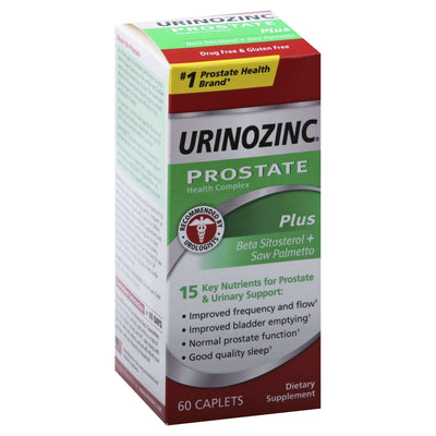 Urinozinc Prostate Plus with Beta-Sitosterol & Saw Palmetto - 60 Caplets