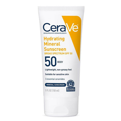 CeraVe Hydrating Mineral Sunscreen SPF 50 - 5 oz