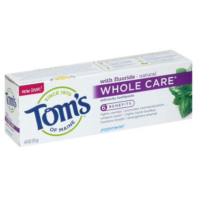 Pasta de dientes natural Tom's of Maine Whole Care - Menta, 4 oz