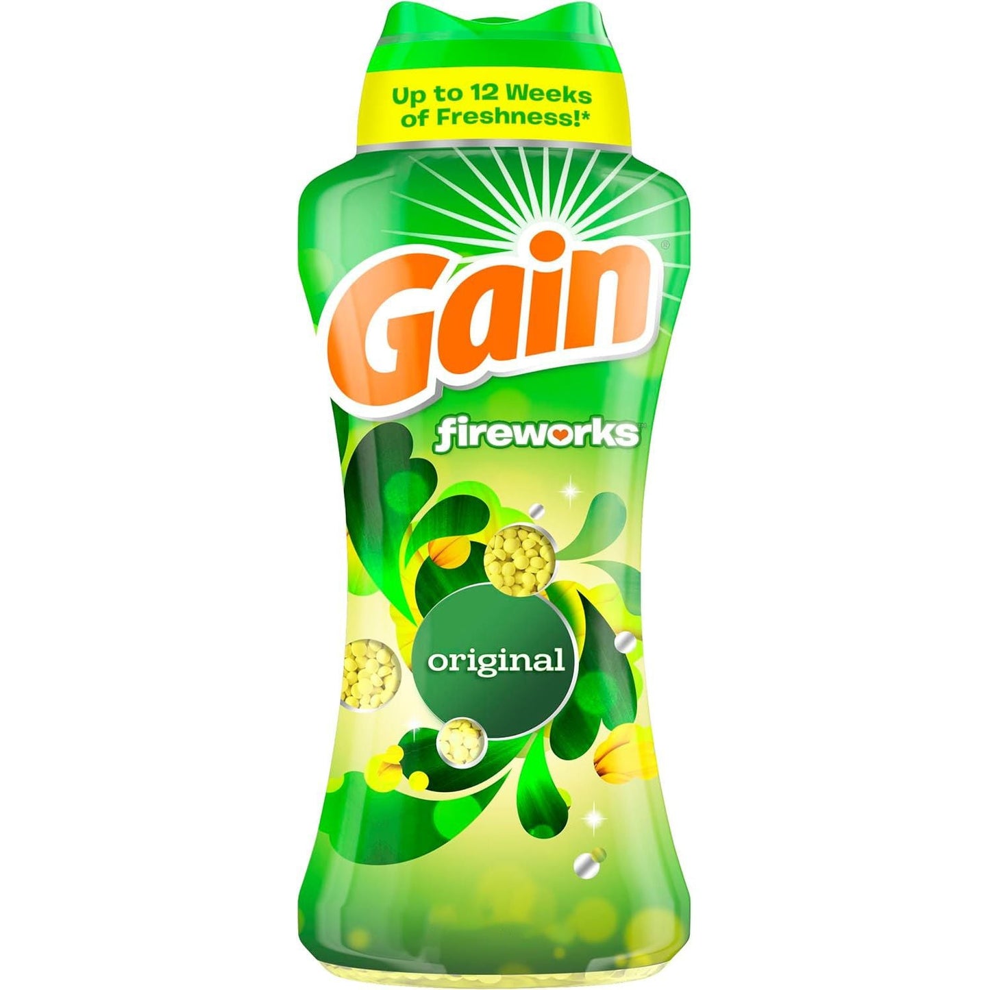 Gain Fireworks Perlas Aumentadoras de Fragancia para Lavado, Original, 9.1 Oz