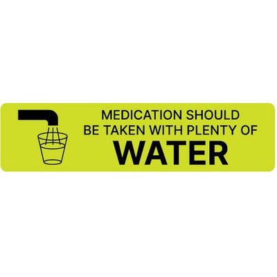 Label Take With Water - 5 Count