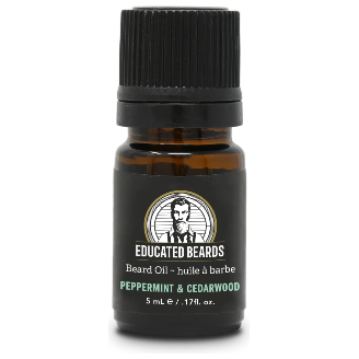 Huile à barbe Educated Beards à la menthe poivrée et au bois de cèdre 5 ml
