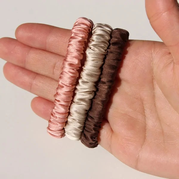 Juego de Scrunchies de Seda Skinnies