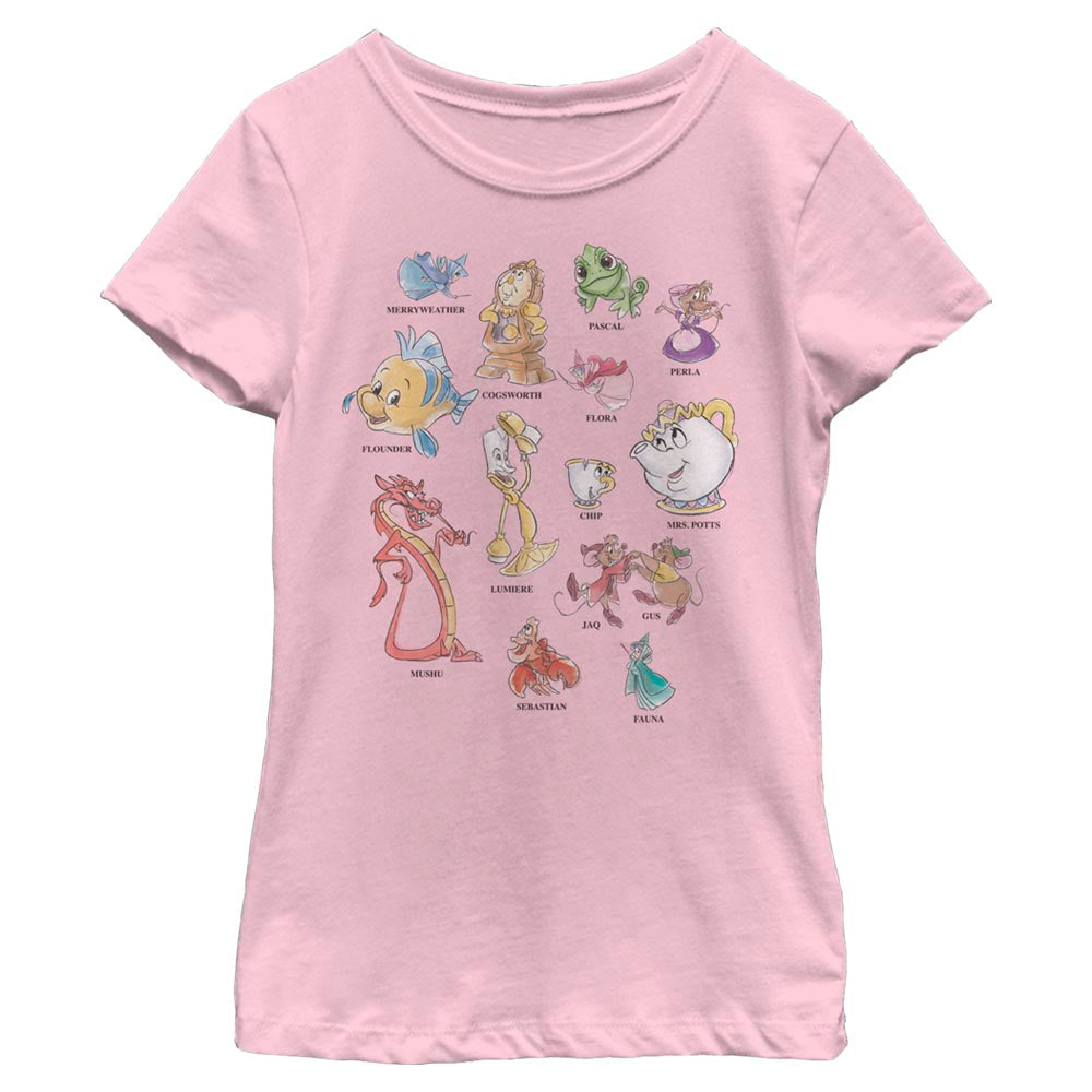 T-shirt pour fille avec les acolytes des princesses Disney