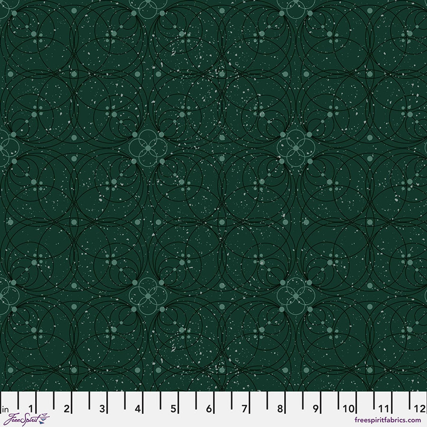 Enrapture par Giucy Giuce Flourish - Tissu en coton émeraude au mètre