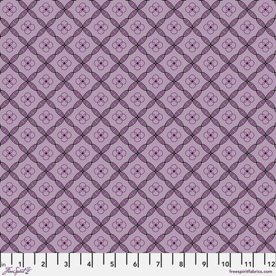 Enrapture par Giucy Giuce Tiles - Tissu en coton Améthyste au mètre