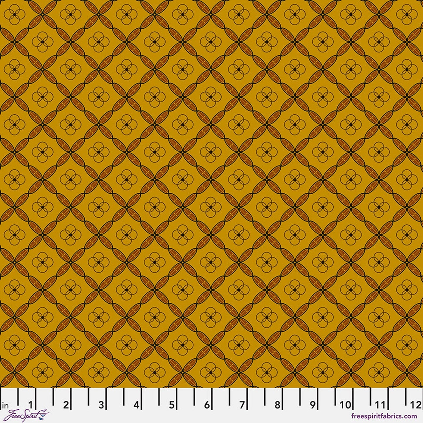 Enrapture de Giucy Giuce Tiles - Tela de Algodón Carnelian por Yarda