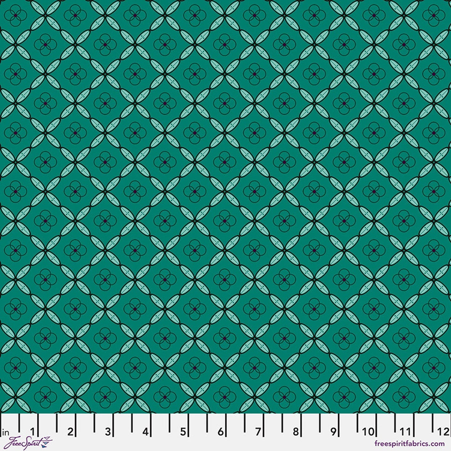 Enrapture by Giucy Giuce Tiles - Tela de algodón esmeralda por yarda