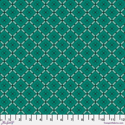 Enrapture by Giucy Giuce Tiles - Tela de algodón esmeralda por yarda