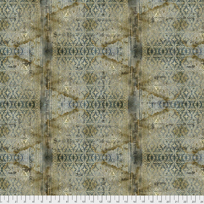 Neutral Stained Damask Cotton Fabric - 44"/45" Per Yard