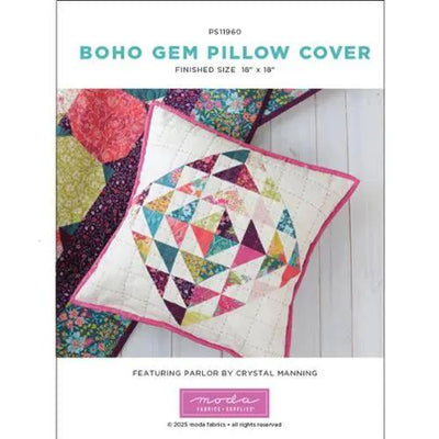 Boho Gem Pillow Cover Project Sheet - 18" x 18"