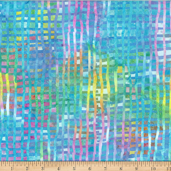 Pastel Bali Chops - Tissu en Coton à Carreaux pour Quilting au Yard