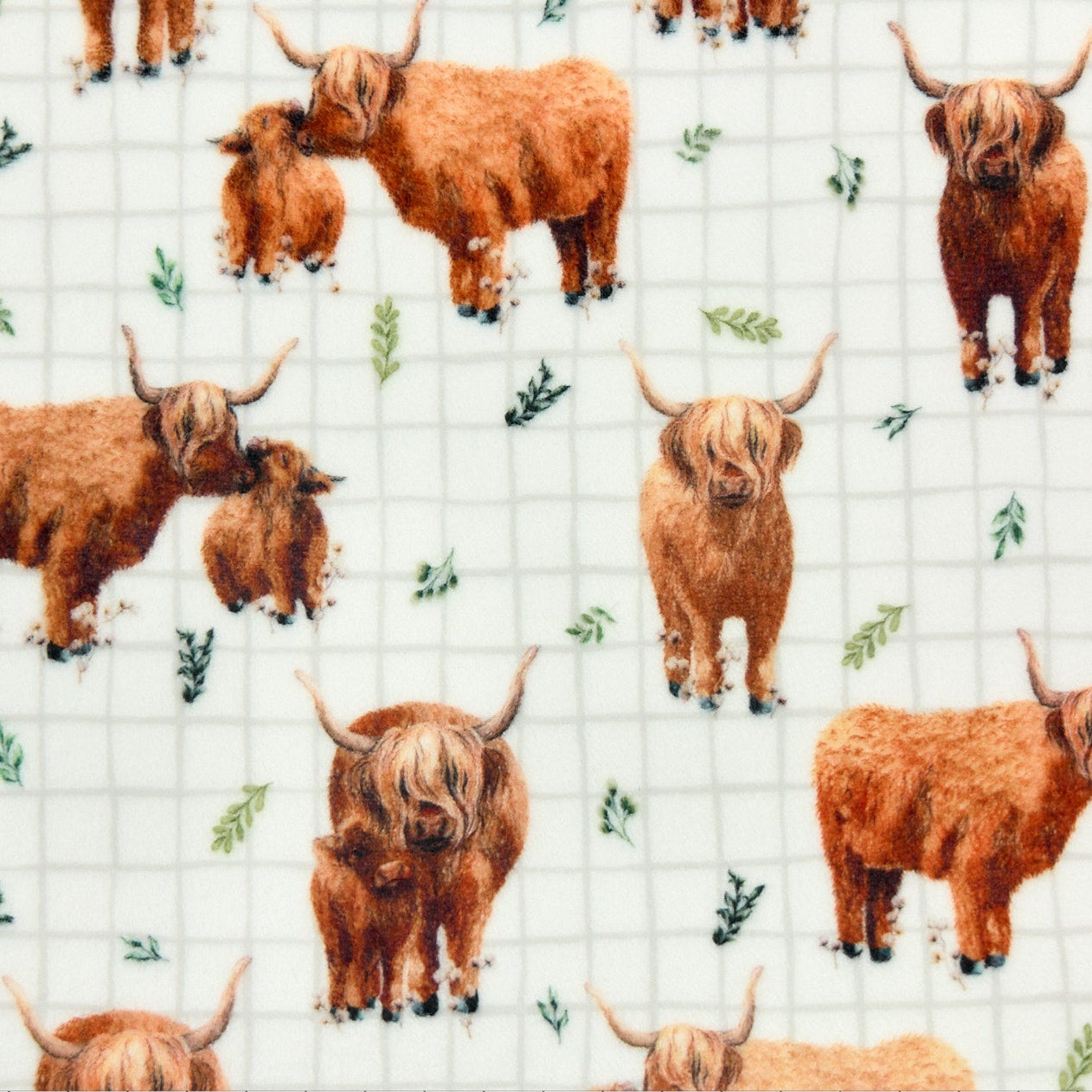 Highland Grid Penny Digital Cloud Cuddle Fabric - 58/60" Per Yard