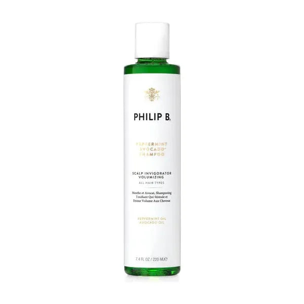Champú invigorador para el cuero cabelludo de menta y aguacate Philip B. 7.4 oz