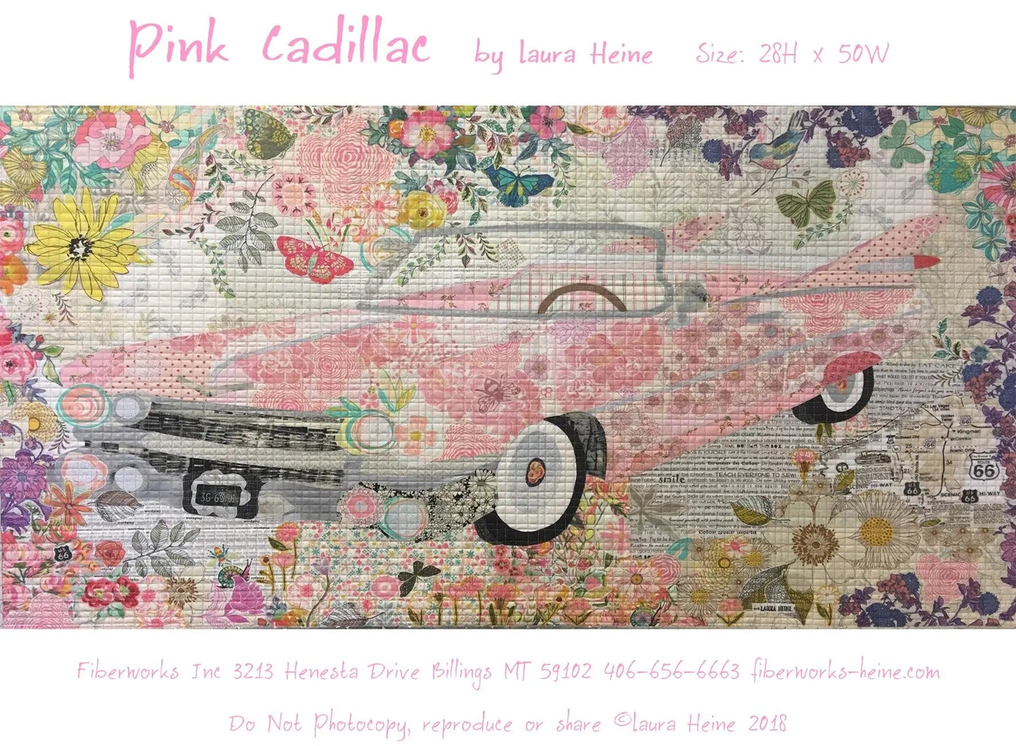 Pink Cadillac Collage Sewing Pattern