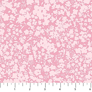 Pink Fields Flourish Cotton Fabric - 44"/45" Per Yard