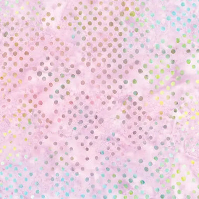 Tela de Algodón con Puntos de Diamante en Lila Rosa - 44"/45" por Yarda