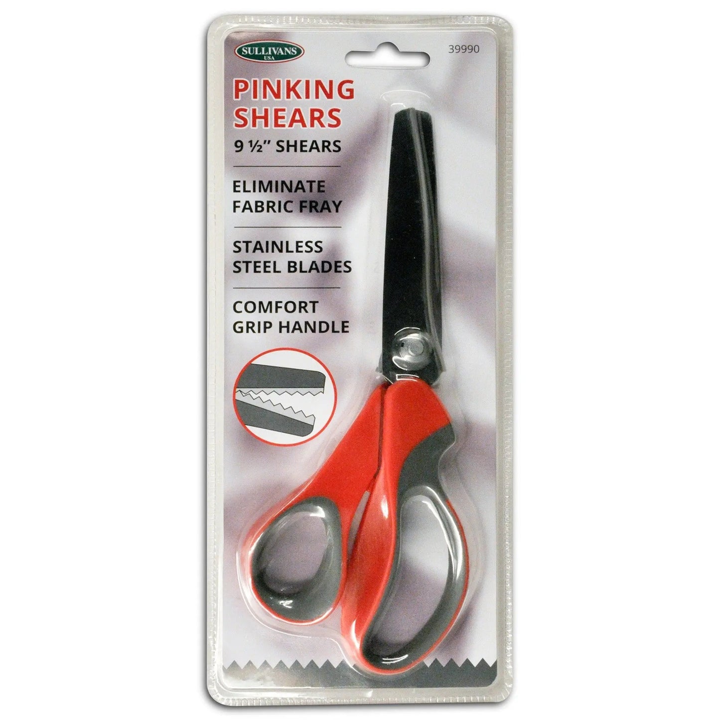 Ciseaux cranteurs premium - Lames en acier inoxydable de 9,5 pouces