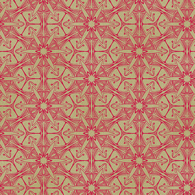 Tissu en coton Pismo Rouge Cadmium/Chino Ground Works - 44"/45" par yard