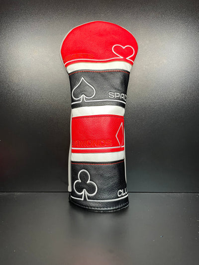 Festive Playing Card Suits Golf Club Headcover