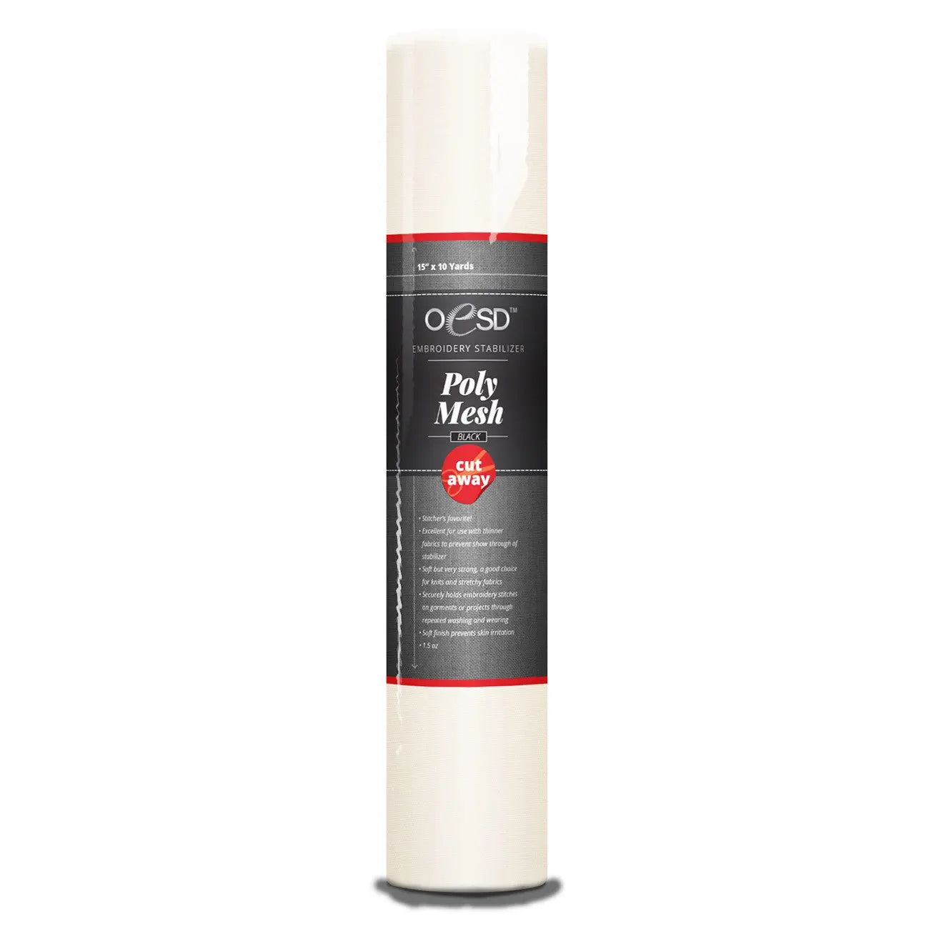PolyMesh Black Fusible Interfacing 15in x 10 yds