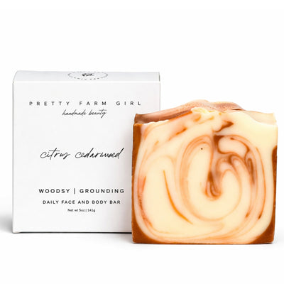 Citrus Cedarwood Artisan Soap Bar with Goat Milk
