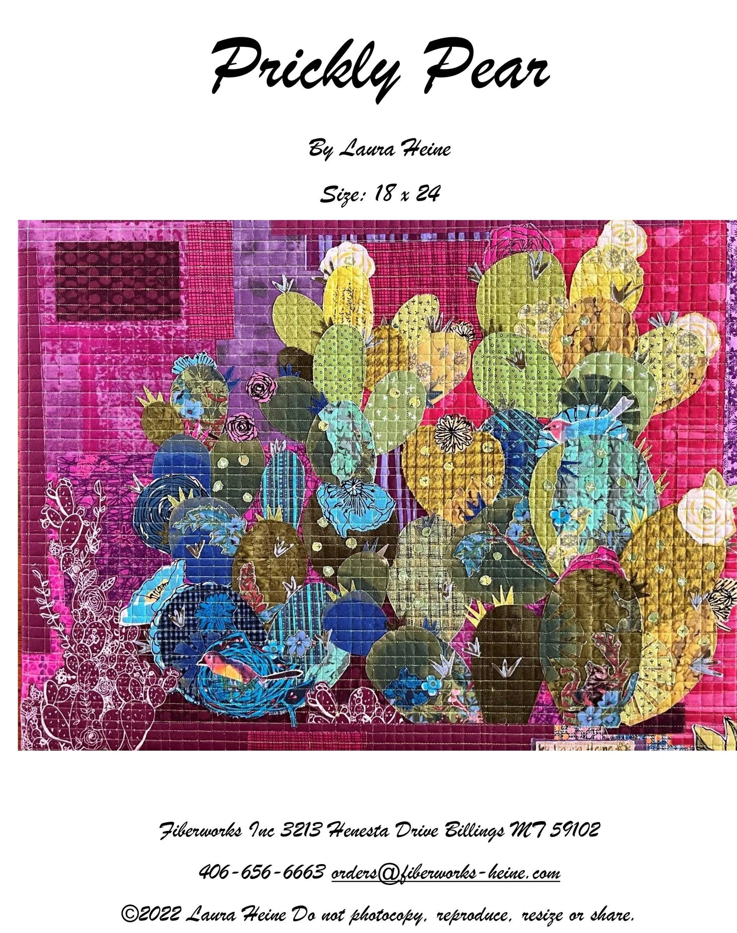 Motif de collage de poire épineuse par Laura Heine