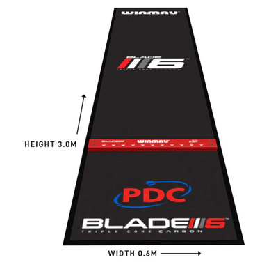 Winmau Pro Zone Precision Blade 6 Dart Mat with Integrated Oche