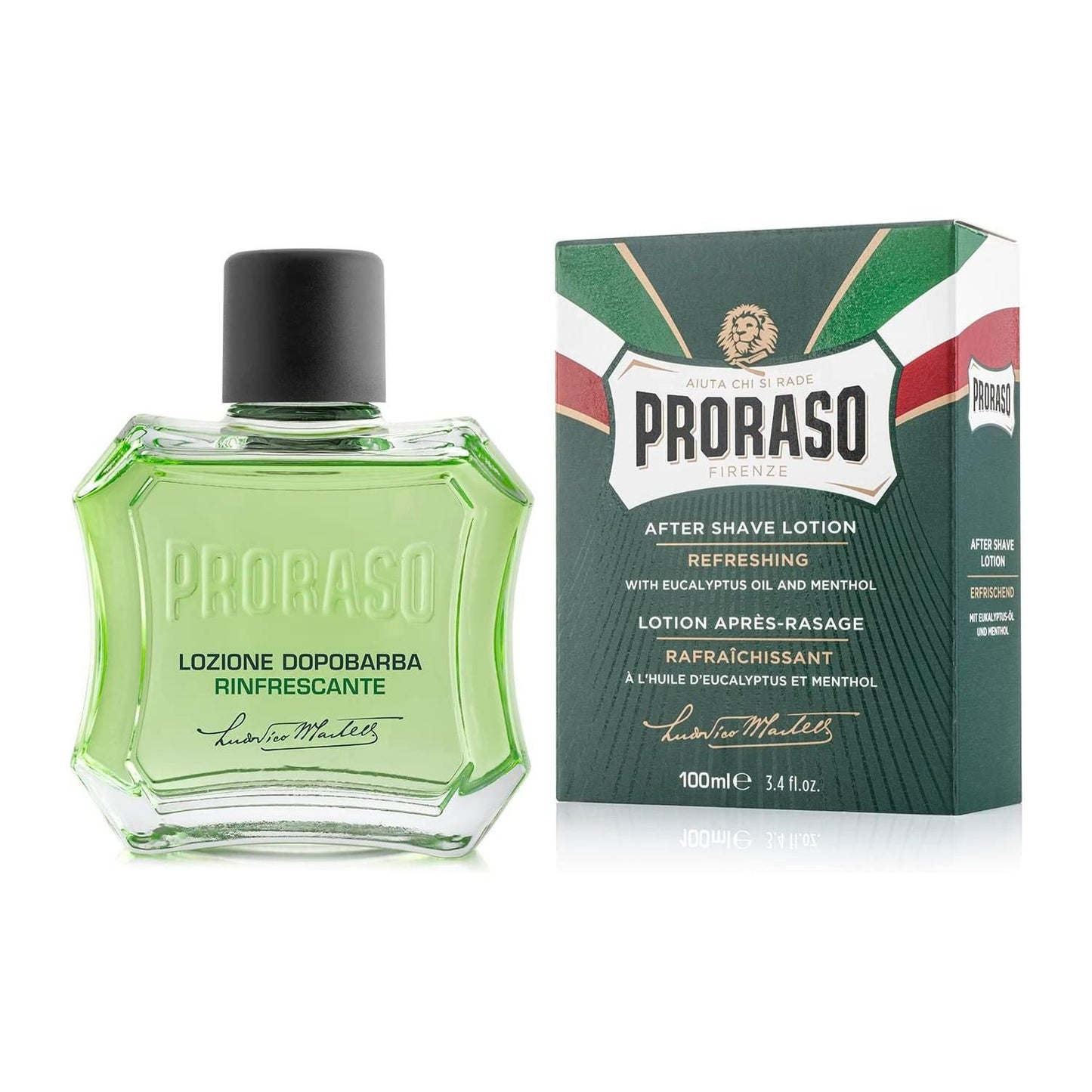 Proraso Après-Rasage à l'Huile d'Eucalyptus et Menthol - 3,4 Oz