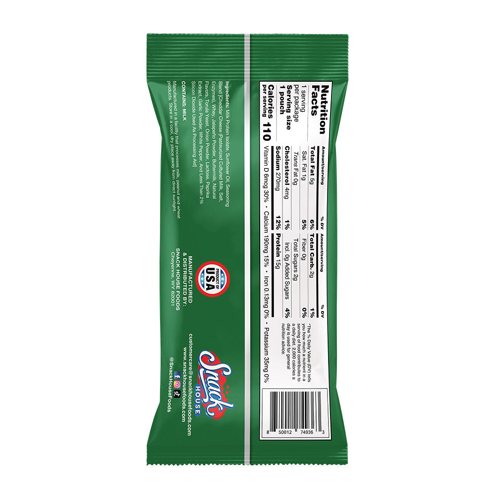 Jalapeño Cheddar Protein Puffs – 15 g Protein, Spicy Cheesy Crunch - Korvel