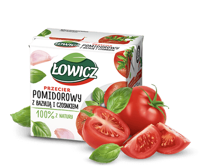 Lowicz Tomato Puree with Basil - 500g