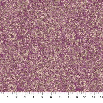 Purple Dahlias Indelible Cotton Fabric by Anna Maria
