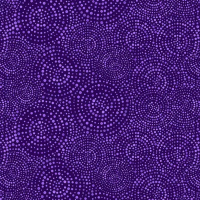 Purple Hexi Dots Cotton Wideback Fabric per Yard