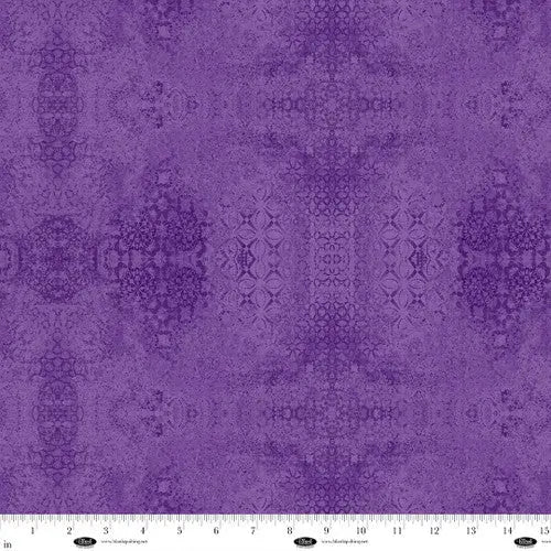 Purple Textured Damask Casabella Cotton Wideback Fabric