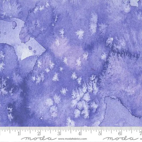 Tissu aquarelle Purple Vinca Flow - 44"/45" par yard