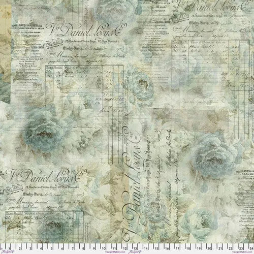 Tissu Large de Coton Aqua Naturel