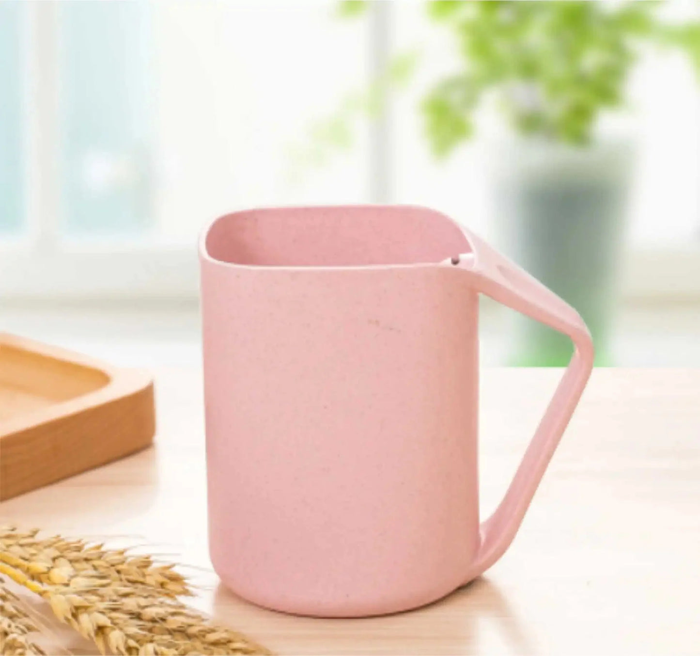 Wheat Square Mouth Oblique Toothbrush Cup
