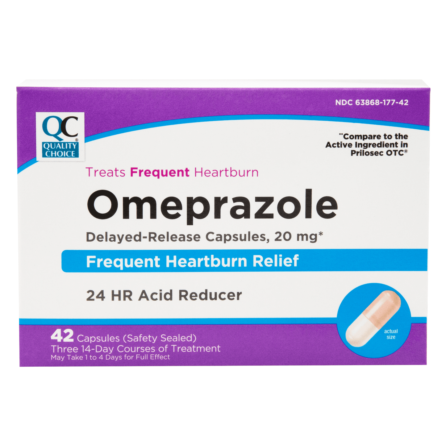 Comprimés à libération retardée d'Oméprazole 24HR 20 mg - 42 unités