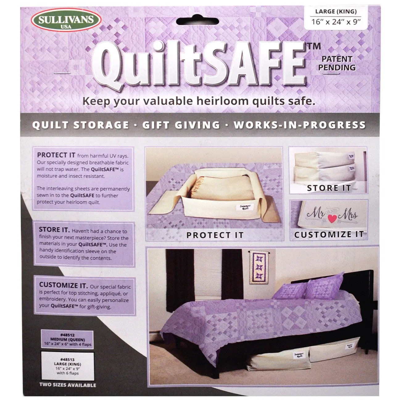 QuiltSAFE Large Storage Bag for Quilts