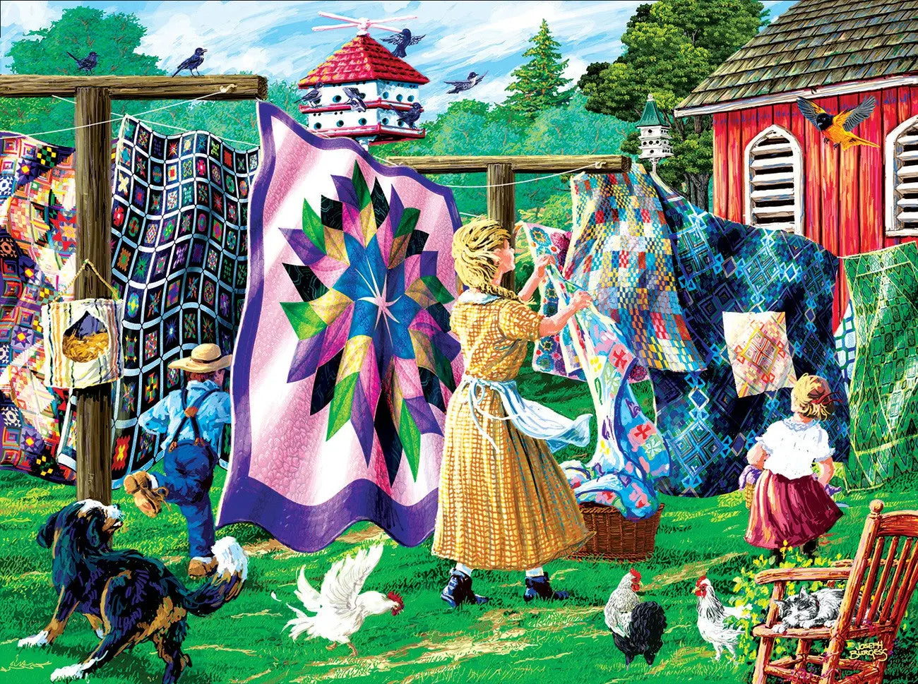 Quilters Clothesline 1000-Piece Jigsaw Puzzle
