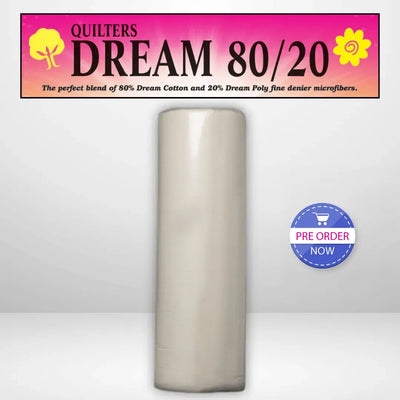 Batting Natural 80/20 Quilters Dream Select King Roll - 120" x 30 yardas