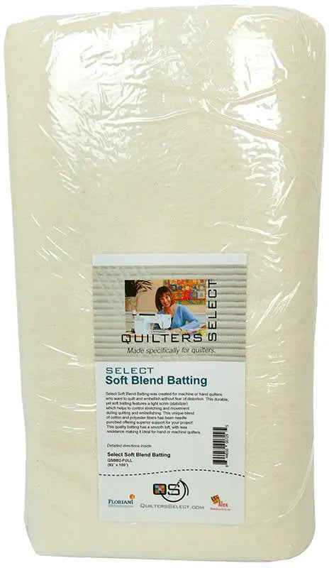 Quilters Select Blend Batting 93" x 100" - Premium Quality