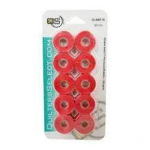 Quilters Select Class 15 Bobbins - Dark Coral