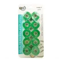 Quilters Select Class 15 Bobbins - Irish Green